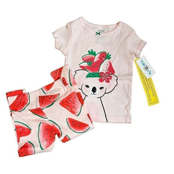 NWT Carter’s Koala Watermelon Pajamas Size 12 months - Picture 1 of 6